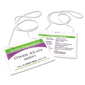 New-Avery 74459 - Neck Hanging-Style Flexible Badge Holders, Top Load, 3 x 4, White, 100/Box - AVE74459