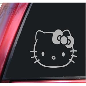 Hello Kitty #2 Vinyl Decal Sticker - Grey