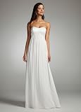 Davids Bridal Chiffon Gown with Beaded Strapless Bodice Style 54602 B 414XzZAytbL. SL160 Davids Bridal Chiffon Gown with Beaded Strapless Bodice Style 54602 B