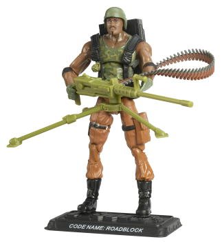 GI Joe 25th Anniversary Heavy Machine Gunner Roadblock Action Figure
