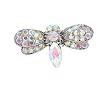 Hair Clip - H51 - Bumble Bee set with Swarovski (tm) Crystal Stones ~ Clear AB (Iridescent) (ap)