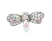Hair Clip - H51 - Bumble Bee set with Swarovski (tm) Crystal Stones ~ Clear AB (Iridescent) (ap)