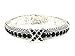 Western Style Black Rhinestone Stretch Bracelet title=