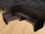 Leder Eckbank Toulouse II in braun Rechte Seite 180 cm Linke Seite 130 cm. Auf Lager