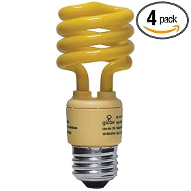 Globe13-Watt Ultra-Mini Bug Repellent Compact Fluorescent Spiral Bulb (60-Watt Incandescent Equivalent), 4 Pack #4760901