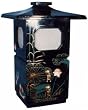 Asian Lantern style table lamp / floor lamp - hand painted black lacquer