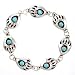 Sterling Silver and Turquoise Bear Paw Link Bracelet, #11315