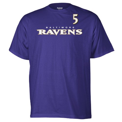 NFL Men's Baltimore Ravens Joe Flacco Game Gear Player Tee (Ravens Purple, Large)