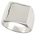 Sterling Silver Hand-Made Large Solid Square Signet Ring