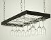 Kitchen & Housewares : Rogar Hanging Wine Glass Rack - Black/ Chrome