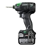 日立工機 14.4V コードレスインパクトドライバー 充電式 5.0Ahリチウムイオン電池、充電器、予備電池、ケース付 グリーン WH14DDL(2LJCK)