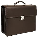 Jack Georges Prestige Collection Triple Gusset Flapover Briefcase