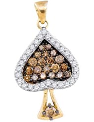 0.50CT-DIA COGNAC DIAMOND PENDANT