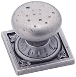 Amerock Ambrosia Euro Stone SQ 1-1/4-Inch Knob, Weathered Nickel #BP4484-WN