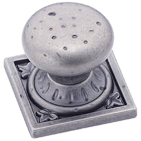 Amerock BP4484-WN Ambrosia Euro Stone SQ 1-1 4-Inch Knob, Weathered Nickel by Amerock