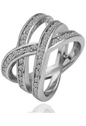 Yoursfs Birds Nest Twisted Ring Austrian Crystal Fashion Party Ring 18K White Gold Plated &shy;