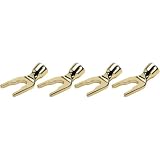 Belkin PureAV AV54003 Gold Screw-On Speaker Spades, 4-Pack