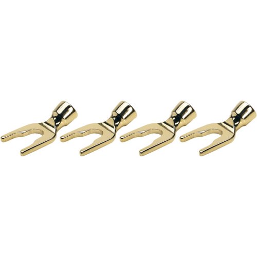 Belkin PureAV AV54003 Gold Screw-On Speaker Spades, 4-Pack