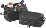 Royce Leather Toiletry Bag with Zippered Bottom 2603
