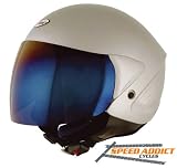 Suomy Open Face Helmet (Jet Light Silver, X-Large)