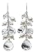 Kit Heath Sterling Silver 50FYKC Ladies Cluster Fresh Water Pearl Rock Crystal Drops Earrings