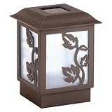 Malibu Solar White Nichia LED Outdoor Decorative Post/Deck Lights, Brown with Frosted Globe 2-Pack #LZ8002-2
