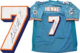 Chad Henne Autographed / Signed Authentic Miami Dolphins Teal Jersey
