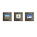 Tiny Mighty Frames 3-Set, Distressed Wood, Square Instagram Photo Frame, 4x4 (3.5x3.5 Window) (3)
