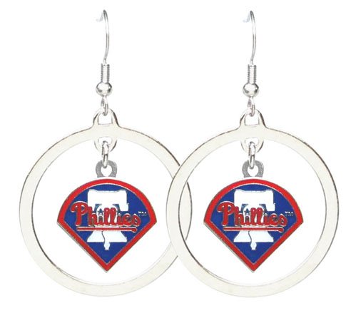 Philadelphia Phillies - MLB Floating Logo Hoop Earrings