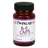 TwinLab B-6 Caps, 100 mg, Capsules, 100 capsules (Pack of 6)