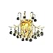 Elegant Lighting V8000W16G/SS Toureg - Three Light Wall Sconce, Crystal Style Options: Clear Swarovski Elements