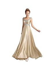 Fit-and-Flare Polyester/Satin Sequined Sleeveless Evening Dress/Bridesmaid Dress/Prom Dress/Party Dress 