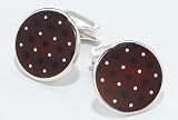 Sterling silver handmade cufflinks with enamel