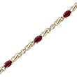 14K Yellow/White Gold 0.08 ct. Diamond and 1 3/4 ct. Ruby Bracelet