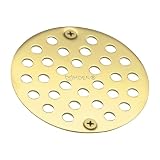 Moen 102763P Kingsley 4-Inch Screw-In Shower Straine, Polished Brass