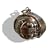 Solid Silver Ladies Picture Ball Locket Pendant