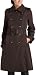 London Fog Women's London Fog Irridescent Double Breasted Belted Trench Coat,Bronze,Large