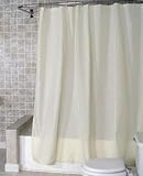 Carnation Home Fashions Fabric 6-Feet by 6-Feet Shower Curtain Liner, Ivory