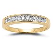 10k Choice of White or Yellow Gold Round Diamond Channel Set Band (1/10 cttw, I-J Color, I2-I3 Clarity)