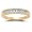10k Yellow Gold Round Diamond Channel Set Band (1/10 cttw, I-J Color, I2-I3 Clarity), Size 7