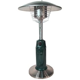 Uniflame 62900 Endless Summer Stainless Steel and Hunter Green Tabletop Outdoor Heater