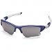 Los Angeles Dodgers Official On-Field MLB Flak Jacket® XLJ Blue/White Sunglasses with Black Iridium Lenses - by Oakley