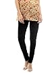 Womens Elastic Waist Cotton Lycra Churidar Legging (Black) XXL