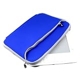 (Blue DX) Mivizu Premium Neoprene Sleeve Case Book Cover for Amazon Kindle 2 / Amazon Kindle DX eBook reader perfect fitted with front pocket