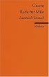 Rede f�r T. Annius Milo: Lat. /Dt