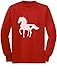 Tstars - Gift Horse Lover Love Horses Toddler/Kids Long Sleeve T-Shirt 3T Red
