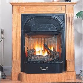 PRO-COM Full-Size Vent-Free Natural Gas Fireplace ? 40,000 BTU, Model# HN400TYLA?O