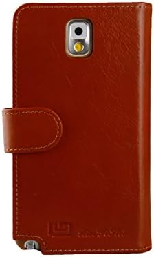 Galaxy Note 3 Case, xinyishi [ Genuine Leather ] Case for Samsung Galaxy Note 3 / N9000 (presented a screen protection film) (Classic Brown)