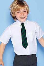 2 Pack Boys Non Iron Short Sleeved Shirts with Stainaway