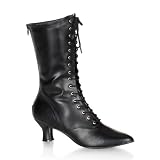 2 3/4 InchWomen's Sexy Victorian High Heel Low Ankle Boots Costume Dress Up